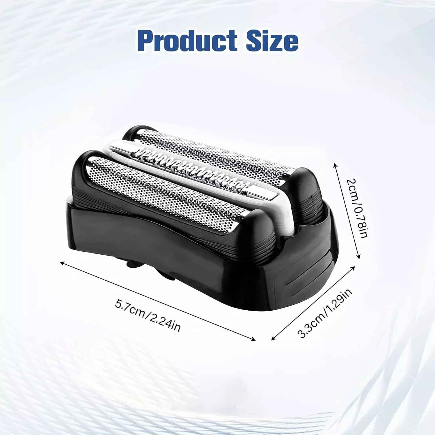 2Pack 32B S3 Electric Shavers Replacement Heads Compatible with Braun Series 3,Foil & Cutter Razor Heads Suitable for S3 3040s 3000s 3050cc 3010s 3070cc 3080s etc.