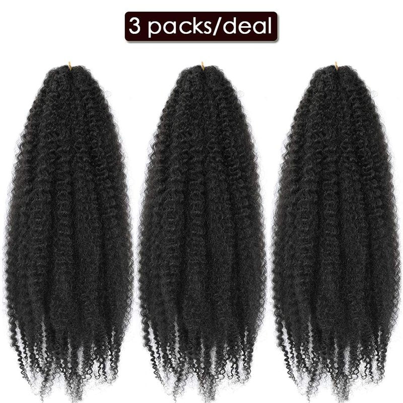 Dansama Marley Braiding Hair, 24 Inch Marley Hair for Goddess Locs Crochet Hair, Synthtic Twists Hair Extensions (24 Inch (Pack of 3), #2)