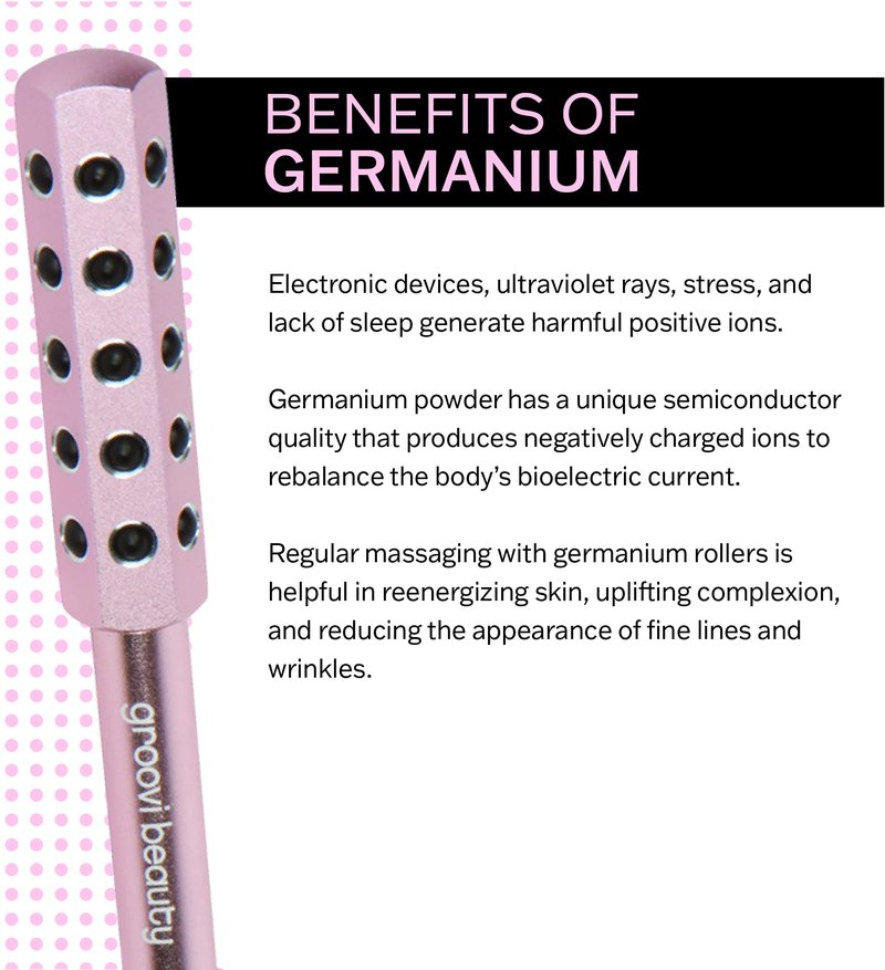 GROOVI BEAUTY Face Roller Massaging Stones Uplift Skin, Promote Lymphatic draining, Reduces fine Lines & Wrinkles, de-Puffs the Skin & Reduces Facial Muscle Tension | No Batteries
