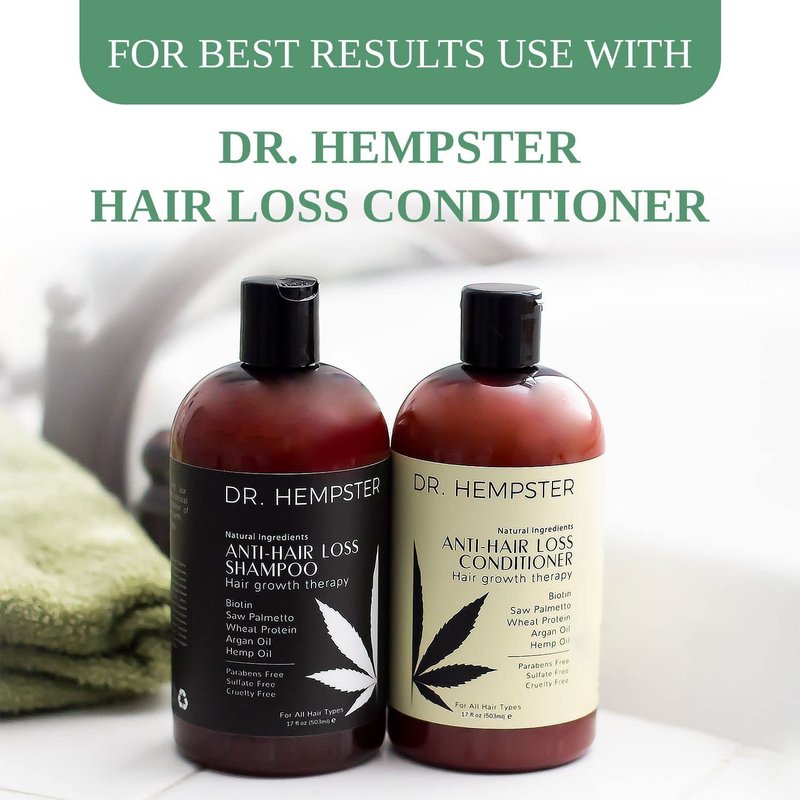 Biotin & Hemp Natural Shampoo 2 Pack - Thinning Hair and Hair Loss Treatment - Volumizing Treatments for Women and Men - Hair Growth Shampoo - Paraben & Sulfate Free - for All Hair Types