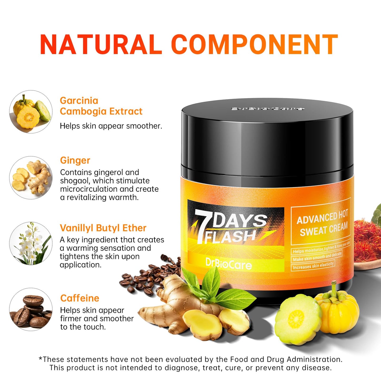 DrBioCare Advanced Hot Sweat Cream, Natural Sweat Enhancer Cream for Men and Women 1 Bottle