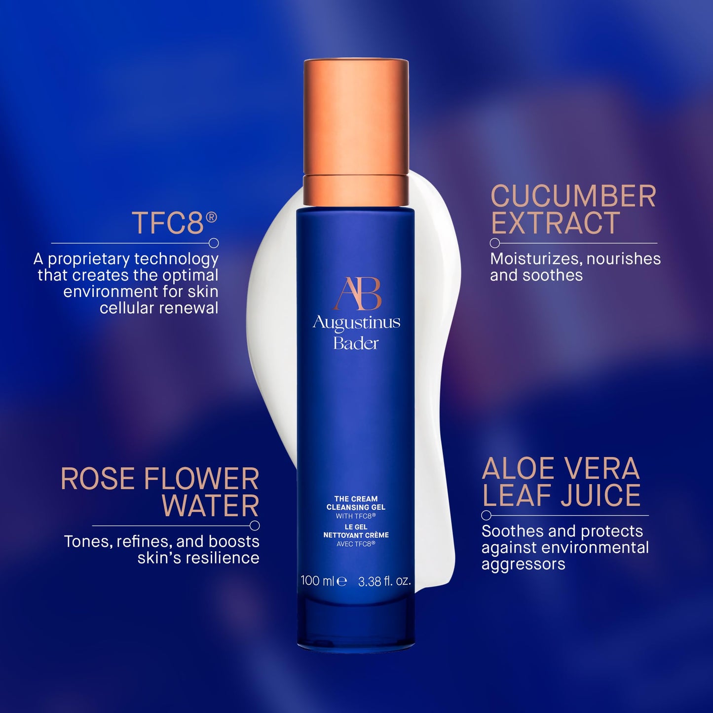 Augustinus Bader The Cream Cleansing Gel – Luxury Gentle Hydrating Face Cleanser – Removes Impurities & Excess Oil While Supporting Skin Barrier – Soothing & Non-Drying – 30 ml / 1 fl oz