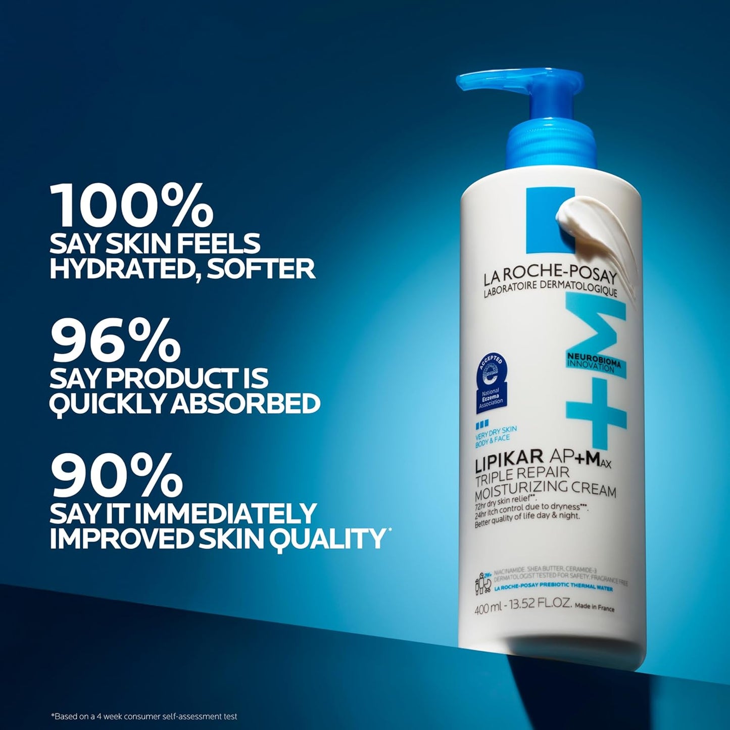 La Roche-Posay Lipikar AP+MAX Body Cream - Triple Repair Moisturizer for Dry Skin with Shea Butter & Niacinamide | Gentle Lotion for Sensitive Skin