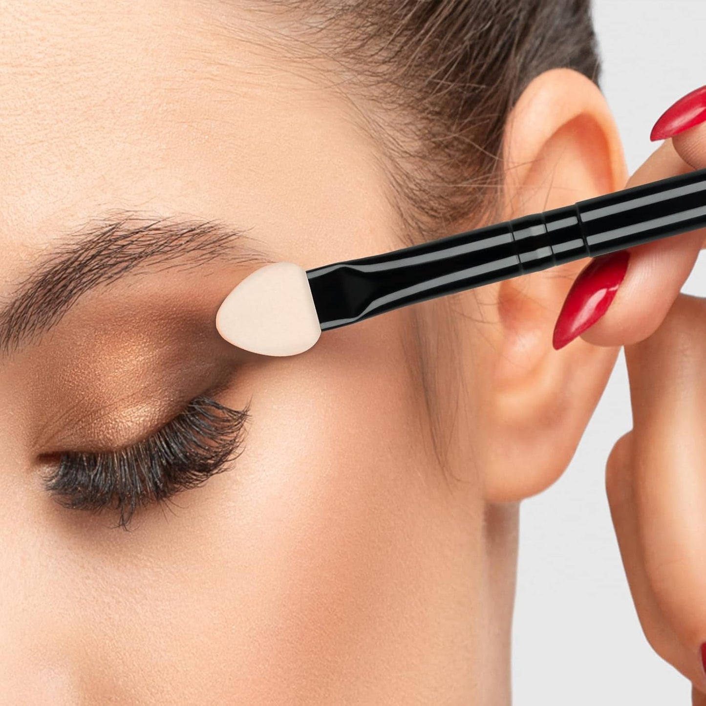 Makeup Brushes Set for Women Professional,UorPoto 10Pcs Sponge Eyeshadow Brush Sets Applicator Double Sided reusable