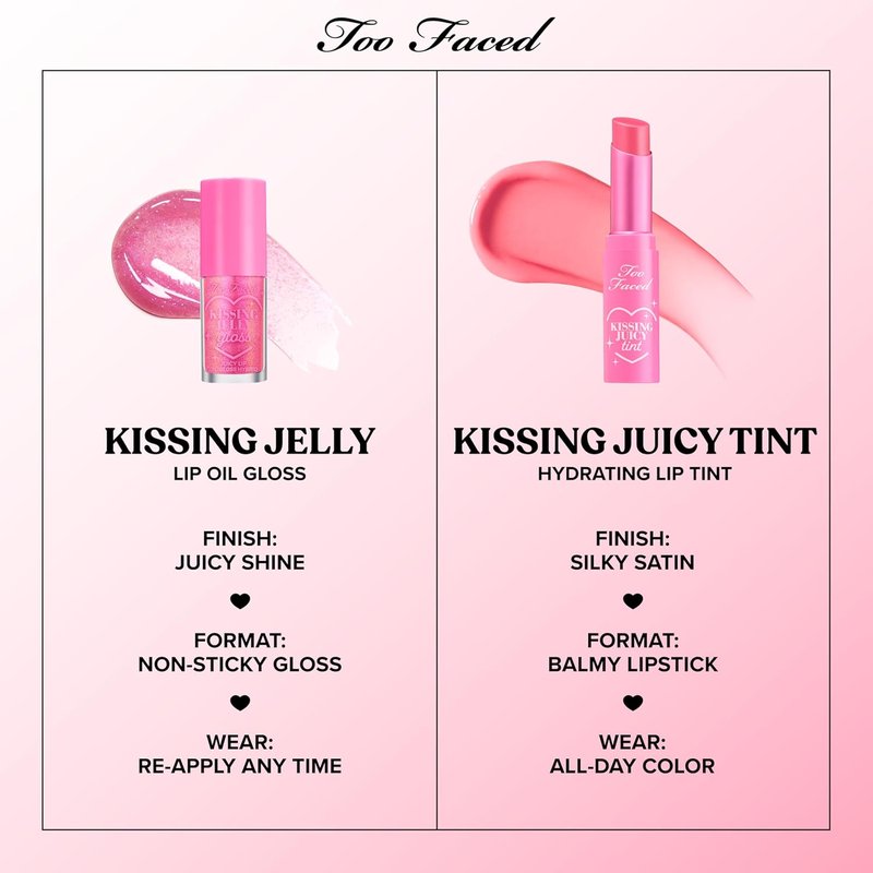 Too Faced Kissing Juicy Tint Lip Balm - Hydrating Long-Lasting Color & Shine | 0.10 Ounce
