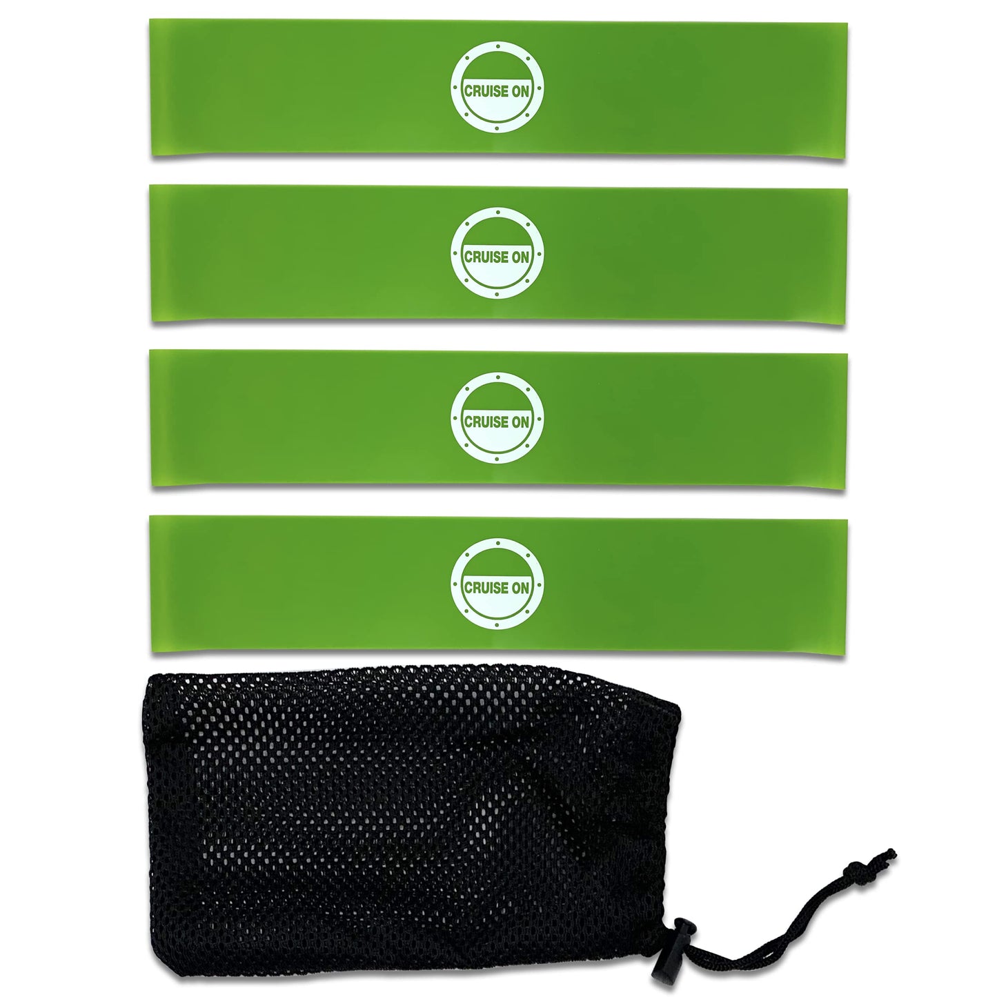 Cruise On Towel Bands for Cruise Chairs (4 Pack), Better Alternative to Towel Clips for Beach, Pool & Ships, Essential for 2026 & 2027 Trips, Secure & Stylish, Green