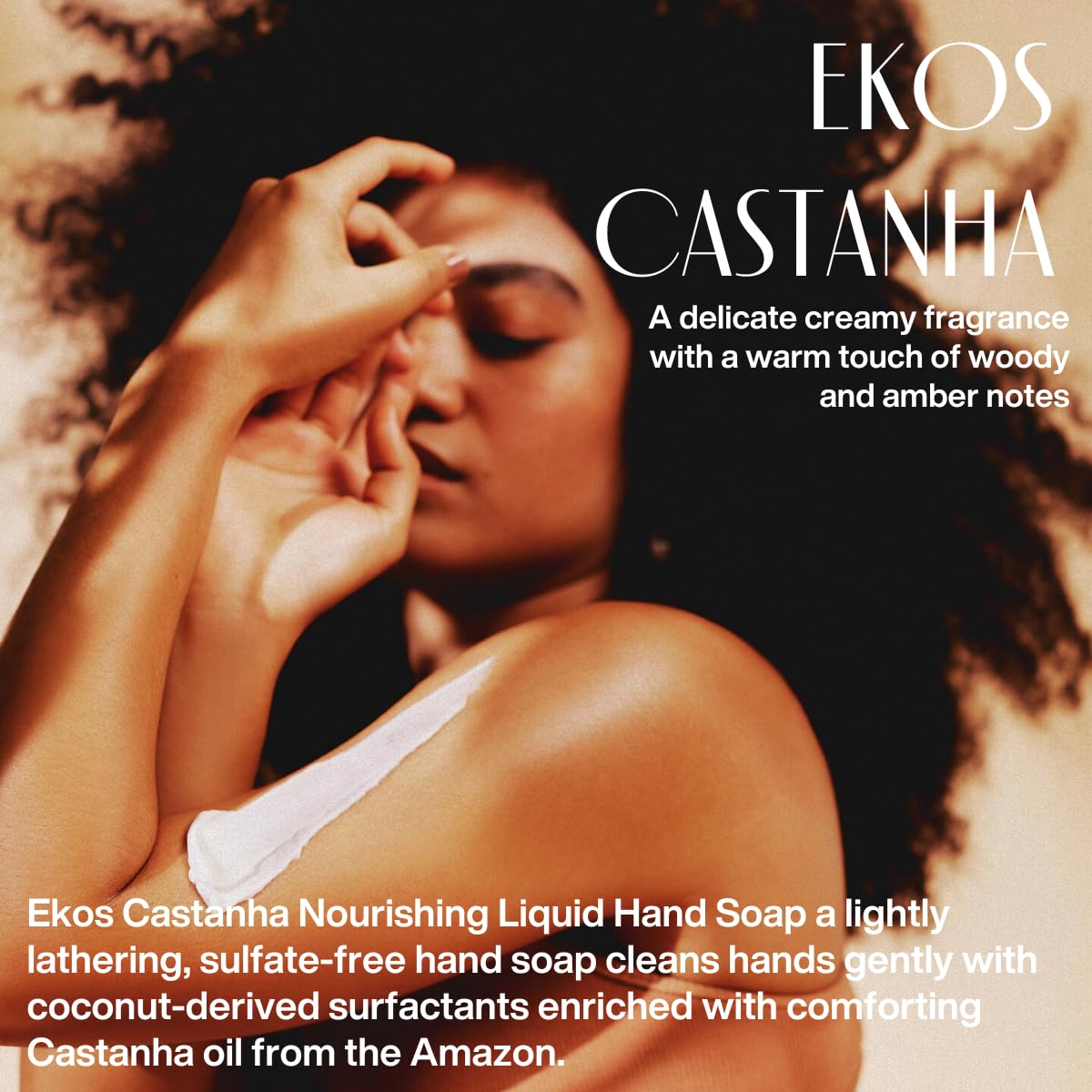 natura -Brazil Nut (Castanha) Renourishing Liquid Hand Soap - Anti-Dryness - Coconut Derived Cleanser - Vegan Skin Care - Brazilian Beauty Secrets - Self Care & Body Care - 8.4 fl oz (250ml)