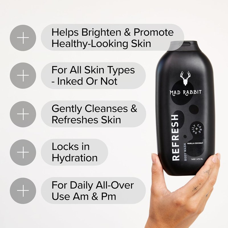 Tattoo Aftercare Bundle - Balm & Refresh Body Wash for Hydrated Skin | Clean Ingredients for All Ink Types