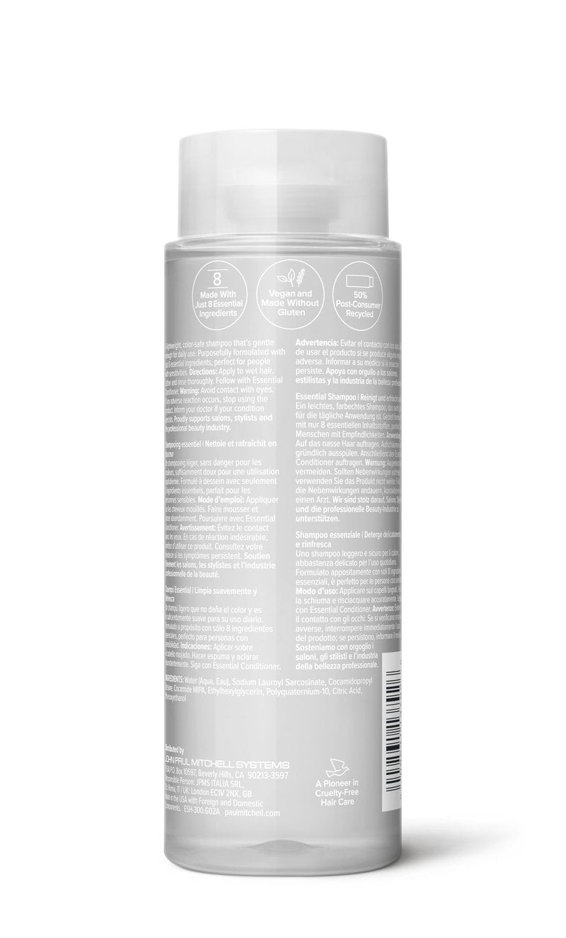 Paul Mitchell Clear Essential Shampoo, Fragrance Free, For Sensitive Scalp + Skin, 10.14 fl. oz.