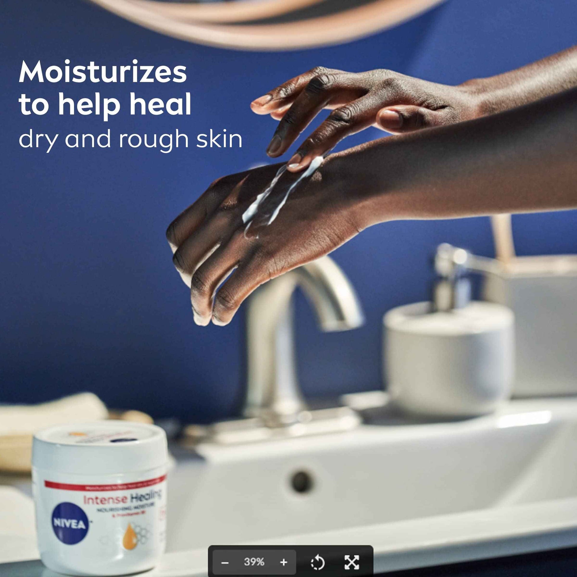 Nivea Intense Healing Cream, Moisturizing Body Cream for Dry Skin, 13.5 oz jar (Pack of 2)