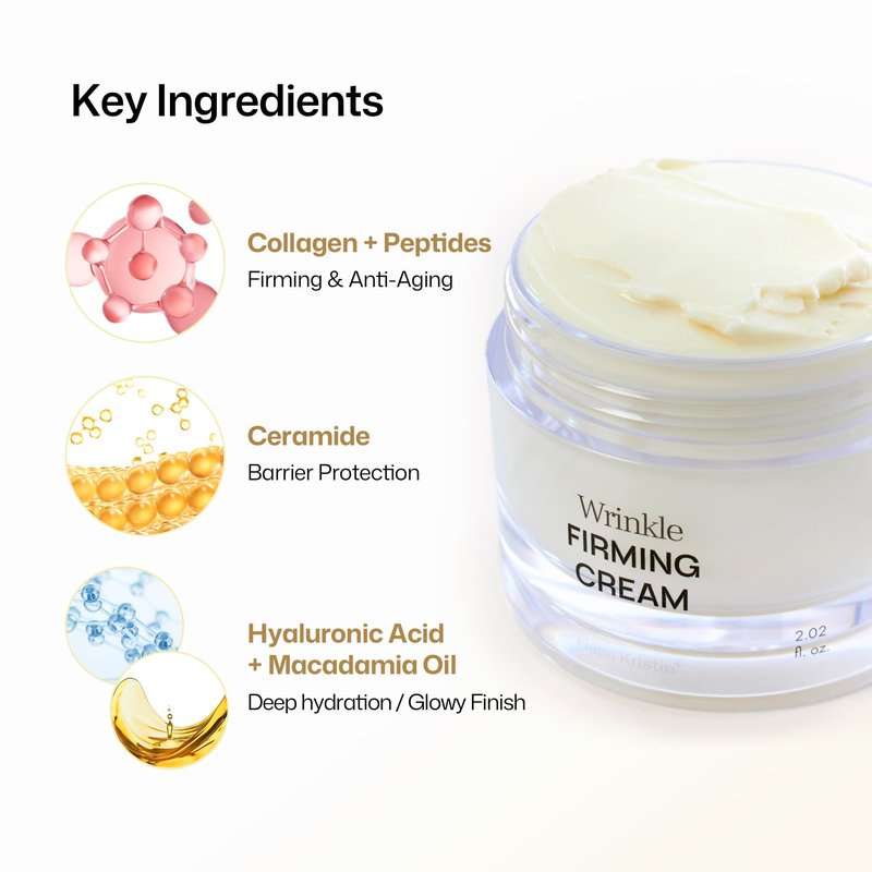 HAPA KRISTIN Anti-Aging Skin Tightening Face Moisturizer with Vegan Collagen, Hyaluronic Acid, and Niacinamide - Korean Skincare for Fine Lines and Wrinkels, 2 Fl Oz