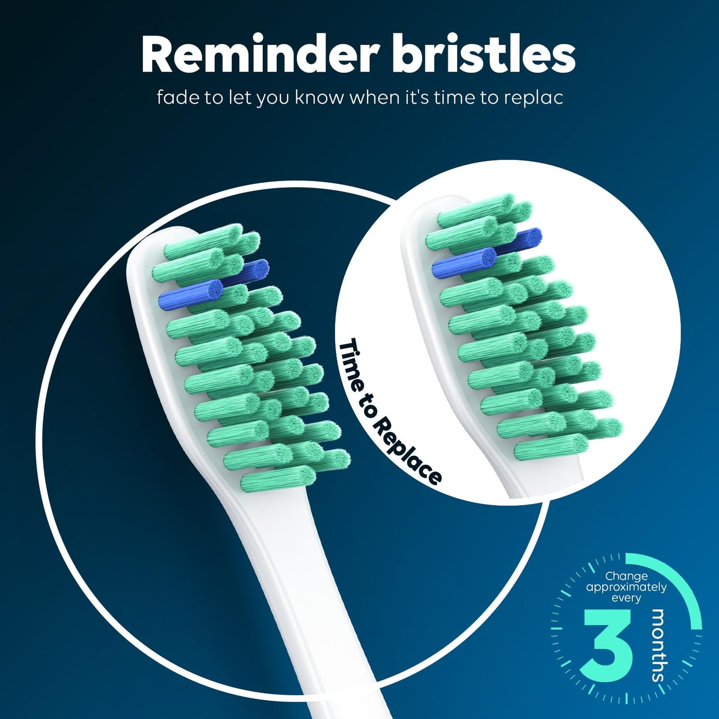 Replacement Heads for Philips Sonicare - Replacement Toothbrush Head Compatible with Phillips Sonicare Screw-on Electric Brush, E-Series, Essence, Xtreme, Elite, Advance and CleanCare, 4 Pack