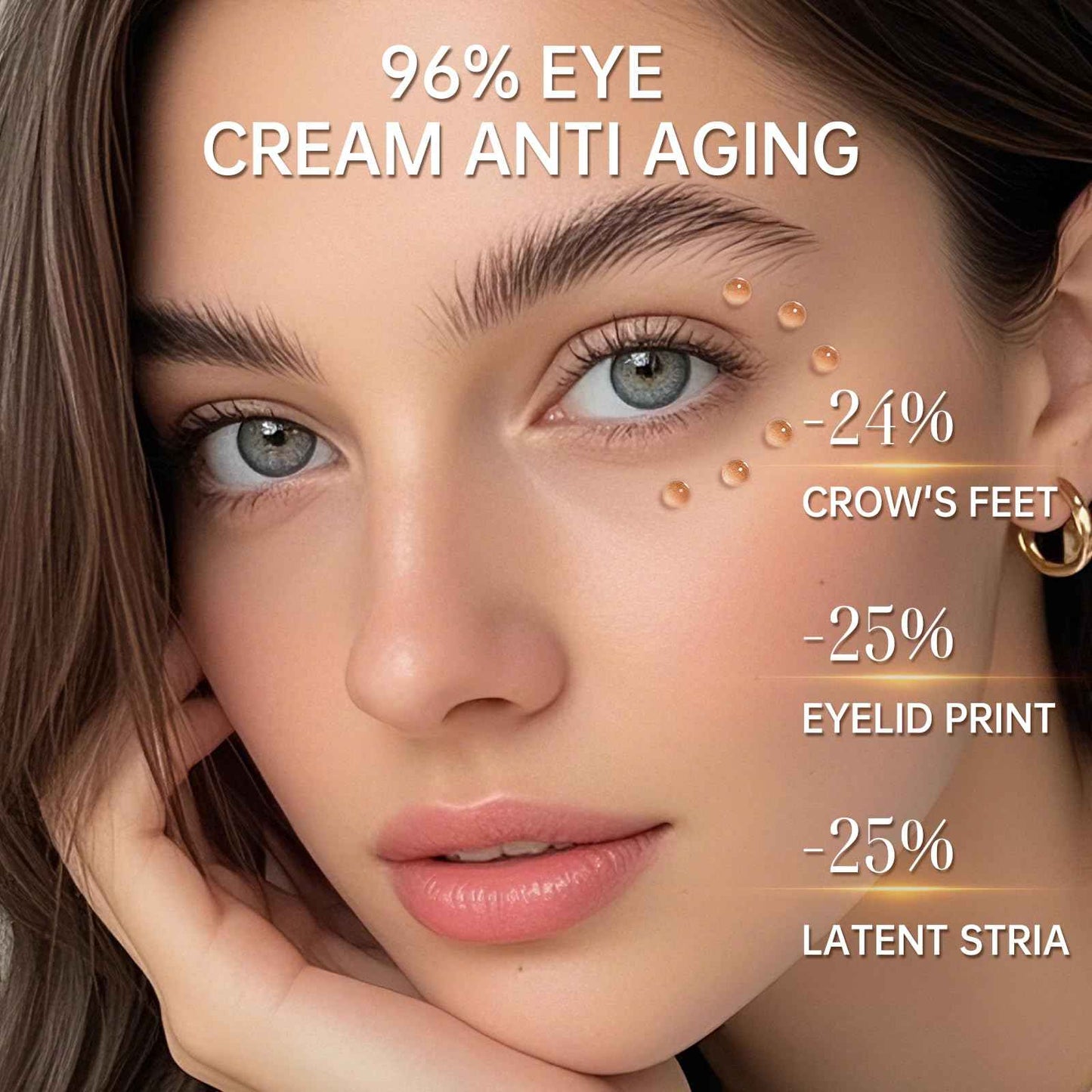 FREEMOOD Eye Cream for Dark Circles,Anti-Aging Under Eye Cream with Caffeine,Hyaluronic Acid to Fight Fine Lines,Hydrating Eye Care Serum,1 fl.oz