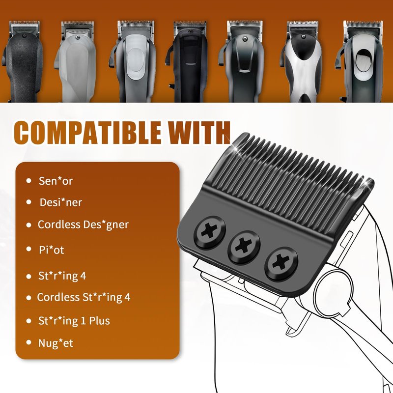 1005-100 Professional 3-Hole Blade,Compatible with Wahl Designer,Senior, Cordless Designer,Pilot,Sterling 4 and Nugget Clippers, 1mm-3mm Cut Length(Black) (1 Pack)