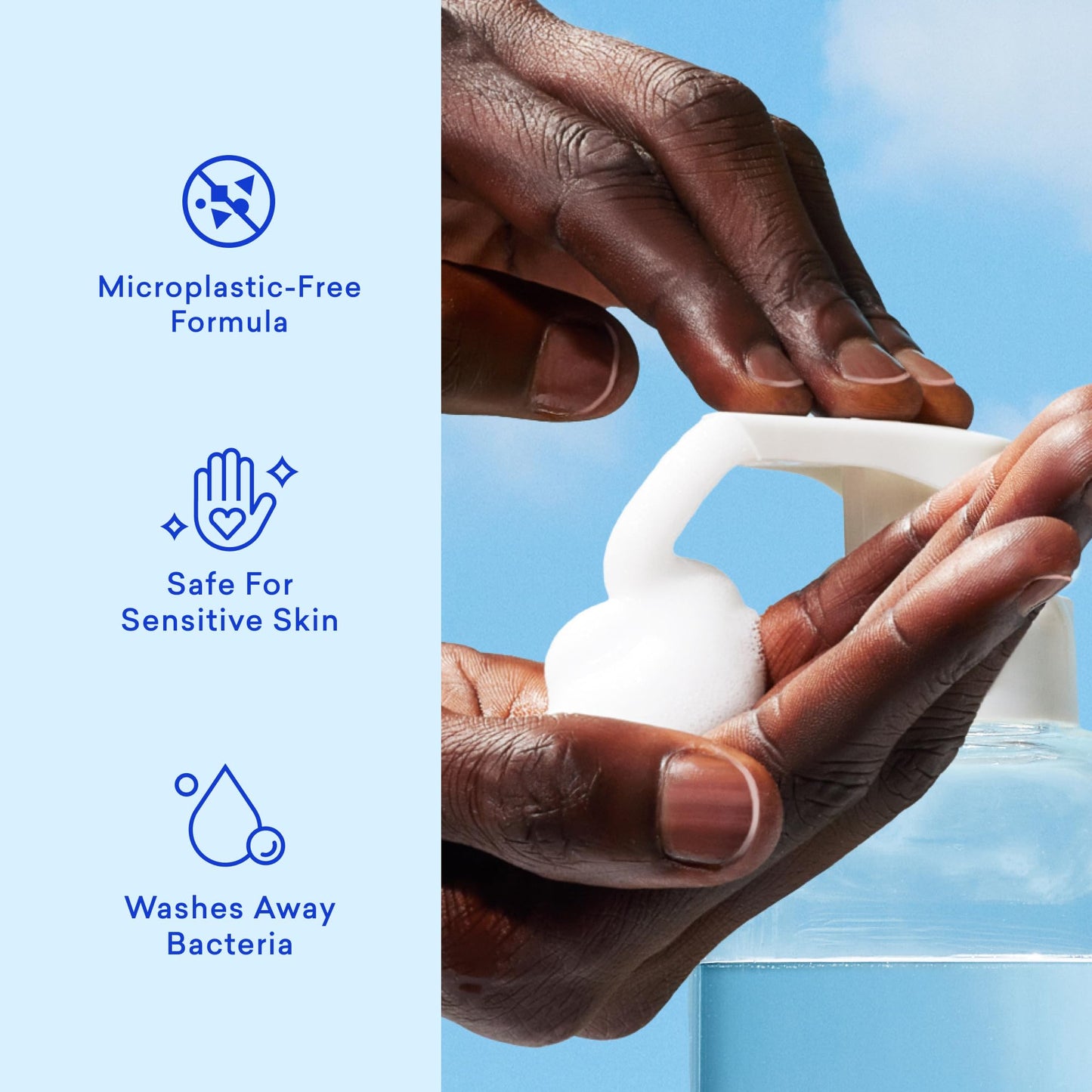 BLUELAND Foaming Hand Soap Refill Tablets, 10-Pack, Fragrance Free, Eco Friendly Cleaning Products, 10 x 9 Fl oz