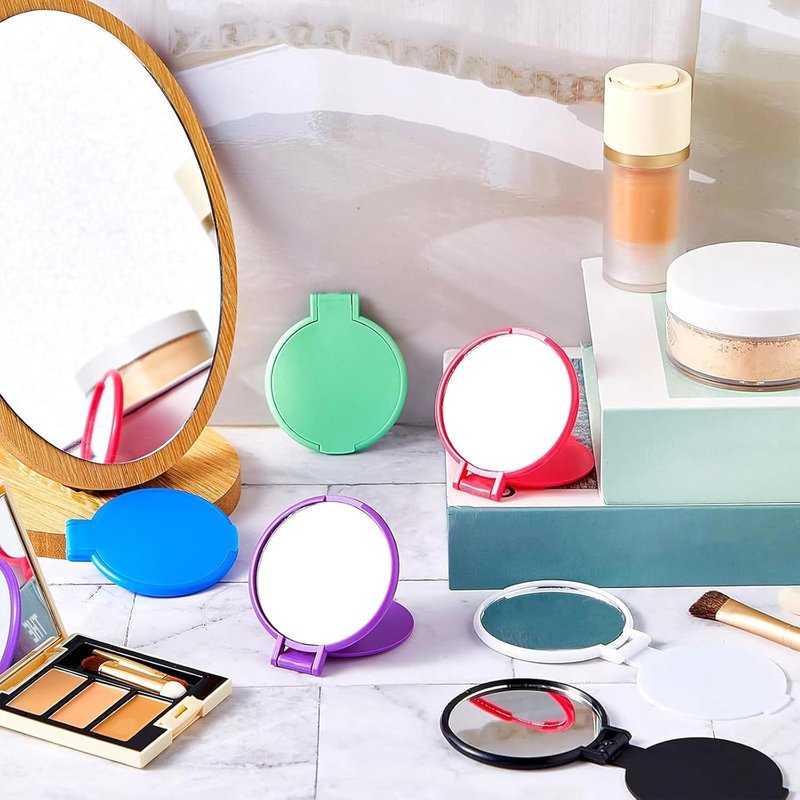 Mini Folding Pocket Mirrors - Compact Travel Makeup Mirrors for Purse | Classic Colors, 120 Pieces