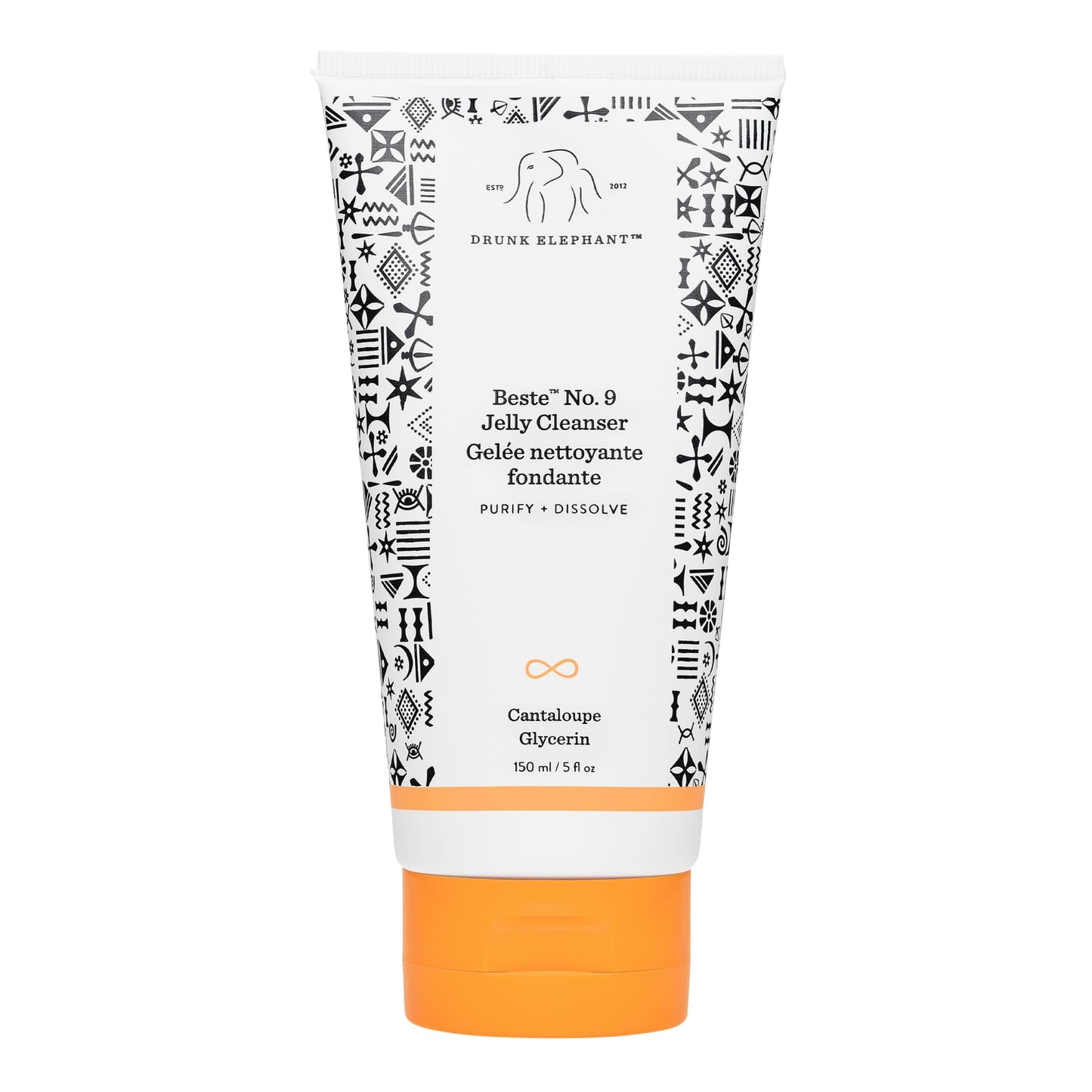 Drunk Elephant Beste No. 9 Jelly Cleanser - 150 ml/5 fl oz - Travel-Size Gel Face Wash - Clean Clinical Skincare - Cruelty-Free - Dermatologist-Tested - Free of Essential Oils, Silicones & Fragrance