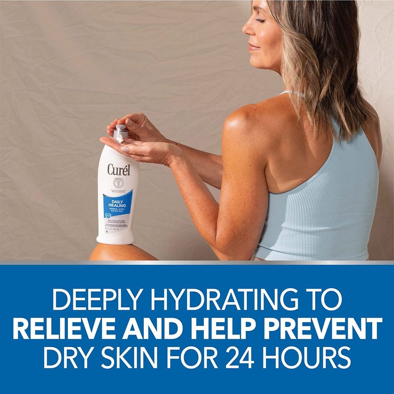 Curel Daily Healing Moisture Body Lotion, Original Formula - 13 Fl Oz (Pack of 2)