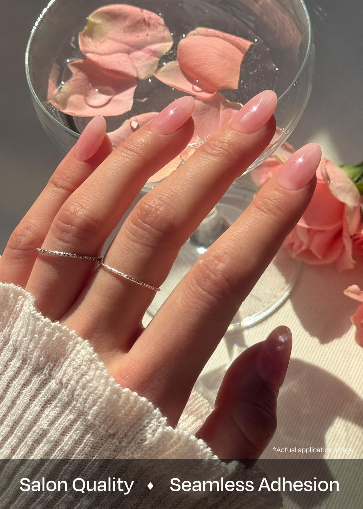 ohora Bundle Set (Daily Trio) - N Cream Cotton, N Pink, N Beige Semi-Cured Gel Nail Strips, Works with Any UV/LED Lamps, Salon-Quality, Long Lasting, Easy to Apply & Remove