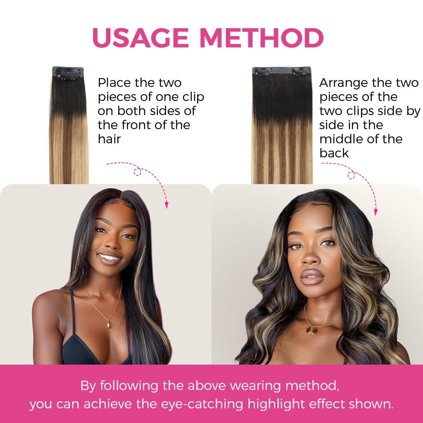 Lashey Seamless Clip in Hair Extensions Human Hair 4pcs 37g 14 Inch Straight Ombre Balayage Ash Brown Highlighted Honey Blonde with Natural Black Dark Roots