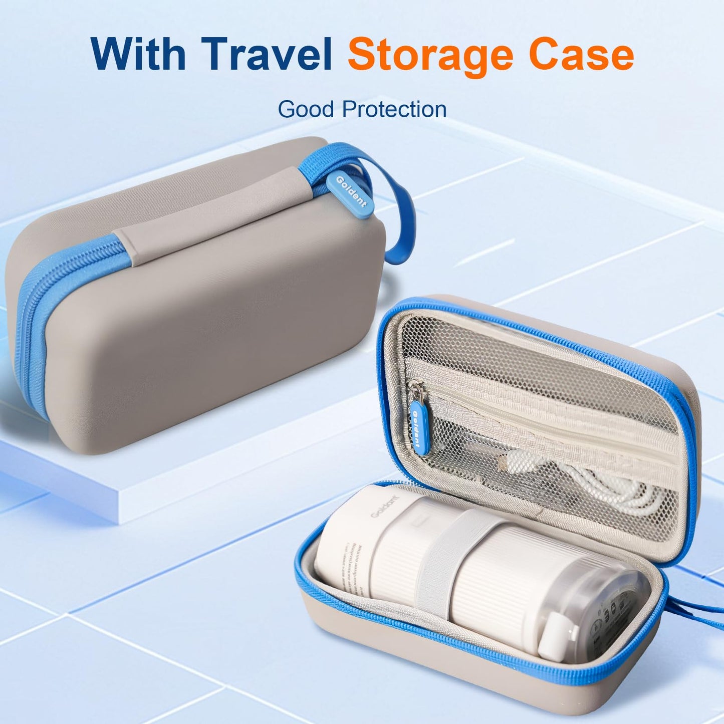 2026 New Portable Water Flosser for Teeth, 4 Modes & 4 Intensity Levels, Mini Small Design with Exquisite Travel Case, Removable Tank, IPX7 Waterproof, Cordless Dental Oral Irrigator (White)