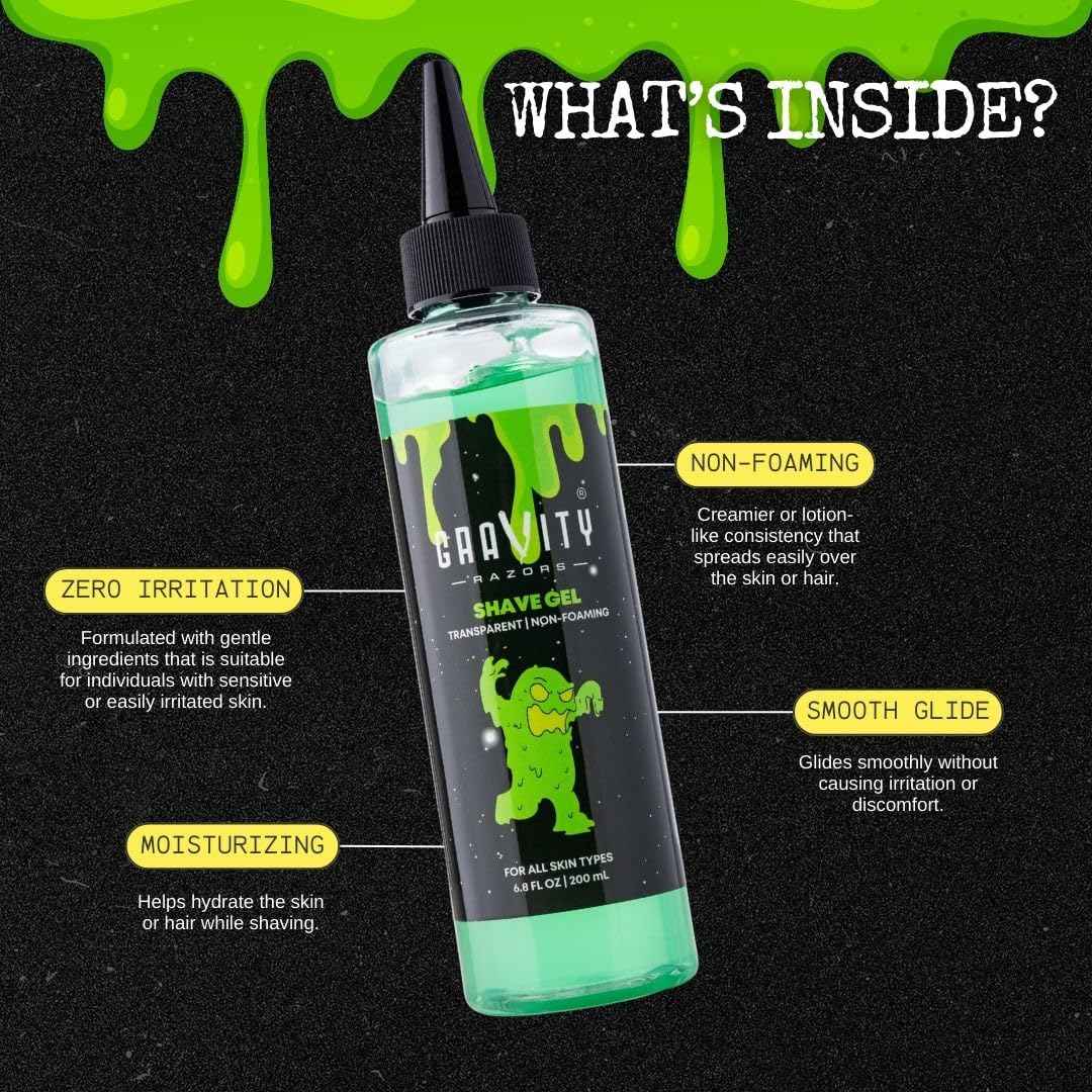 Non-Foaming Shave Gel for Men - Professional Barber-Grade Shaving Gel, Moisturizing & Skin Replenishing, Smooth Close Shave. 6.8 oz, Sandalwood scent (2-Pack)