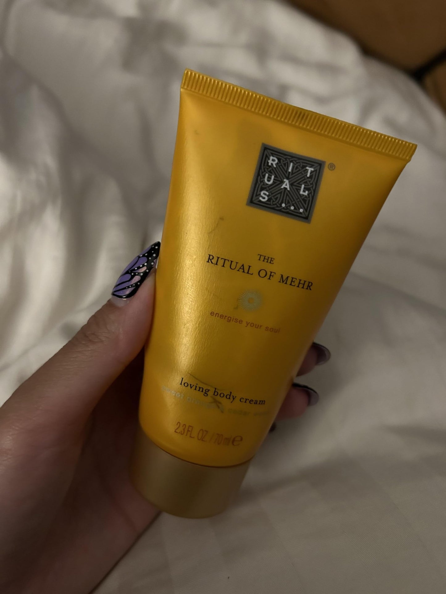 RITUALS The of Mehr Loving Body Cream, sweet orange & cedar wood travel size 2.3 fl oz, 70 mL