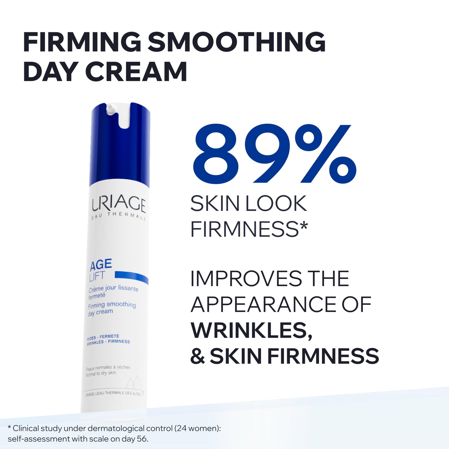 Uriage Age Lift Anti-Aging Cream With Retinol, Hyaluronic Acid & Shea Butter, 3X Less Visible Wrinkles, 3X Increased Firmness, Firming Velvet Cream, Normal To Dry Skin, Even Sensitive