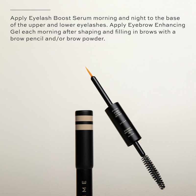 DIME Beauty Eyelash Growth Serum & Eyebrow Gel Duo - Travel-Sized Peptide Formula for Fuller Lashes & Brows | 3 ml Each