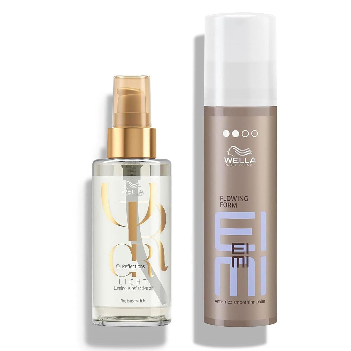 Wella Professionals Oil Reflections - Luminous Finishing Oil & Anti-Frizz Smoothing Balm Bundle for Fine to Normal Hair | Hair Care Essentials