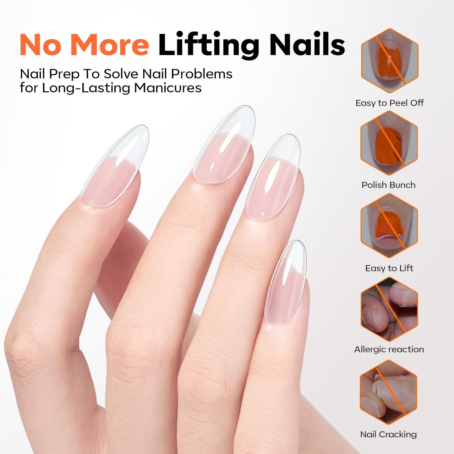 modelones 10-in-One Gel Nail Glue with Nail Dehydrator and Primer for Acrylic Nails Tips Forms, Blooming Gel, /Adhesive Bond, Long Lasting Acrylic Nail Supplies