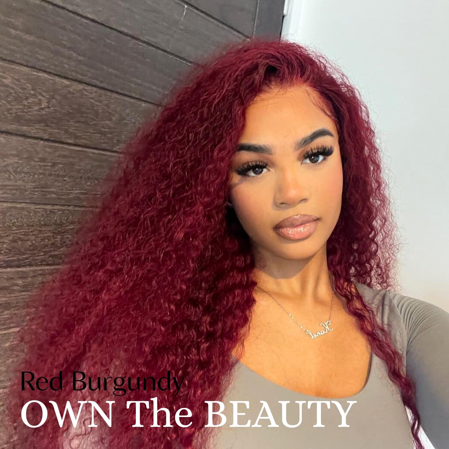 ALHER #99J Dark Red Burgundy Water Wave 2x6 HD Lace Closure Water Wave, 12A Invisible Single Knot Pre-Plucked Brazilian Human Hair Lace Closure Wet n Wavy Middle Part Baby Hair (150% Density, 12 Inch)