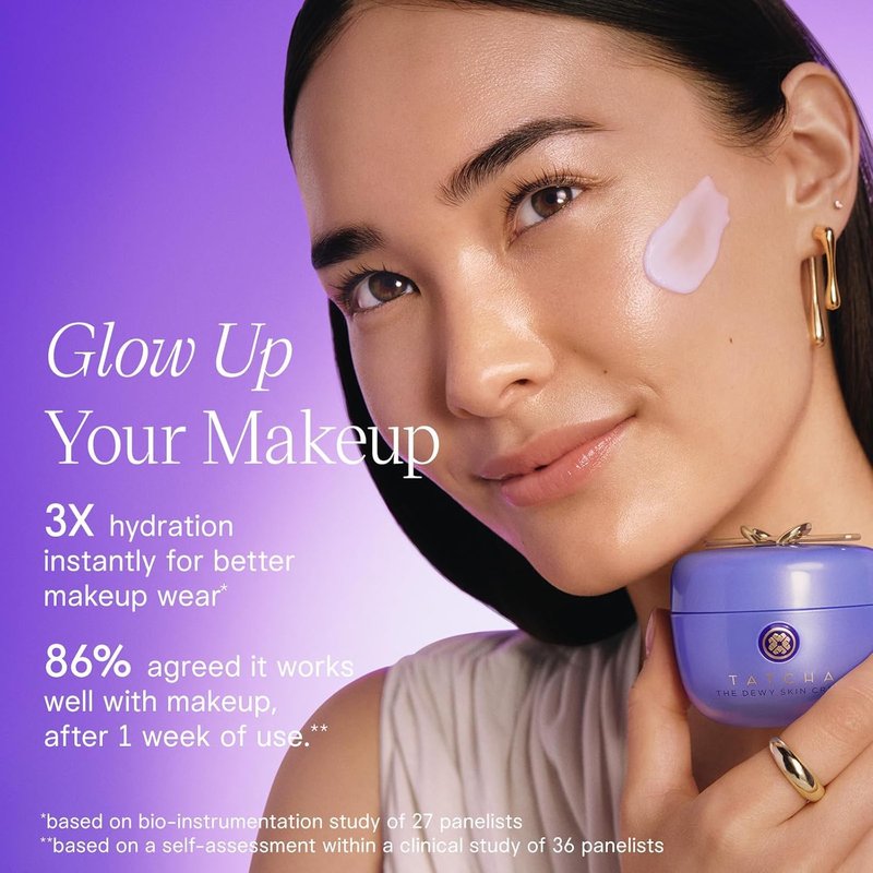 TATCHA The Dewy Skin Cream | Rich Face Cream to Hydrate, Plump and Protect Dry and Combo Skin | 10 ml / 0.34 oz
