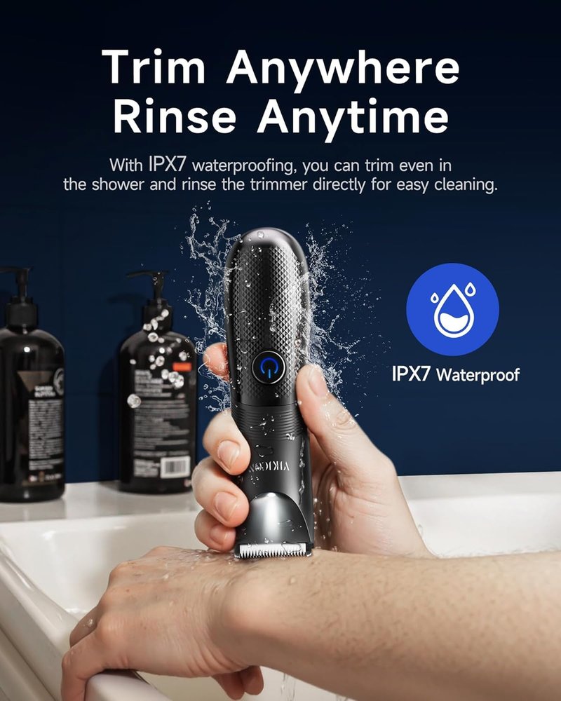 Manscape Trimmer for Men - No Nicks Electric Razor for Body Hair Removal | Waterproof, USB-C Charging, Ceramic Blade