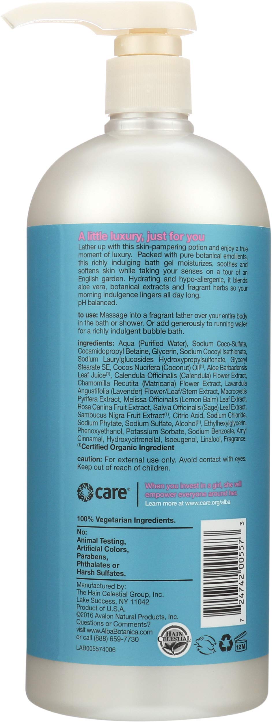 Alba Botanica Very Emollient Midnight Tuberose Bath & Shower Gel 32 Oz.