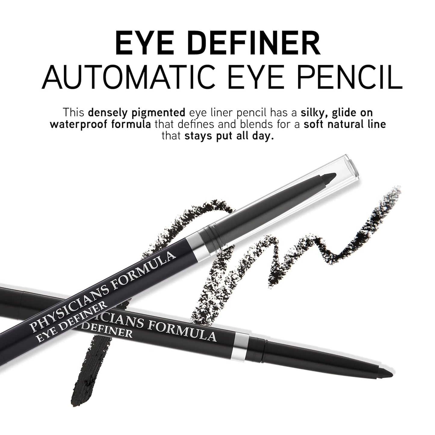 Automatic Eyeliner Pencil - Ultra Black | Dermatologist Tested, Long-Lasting Formula