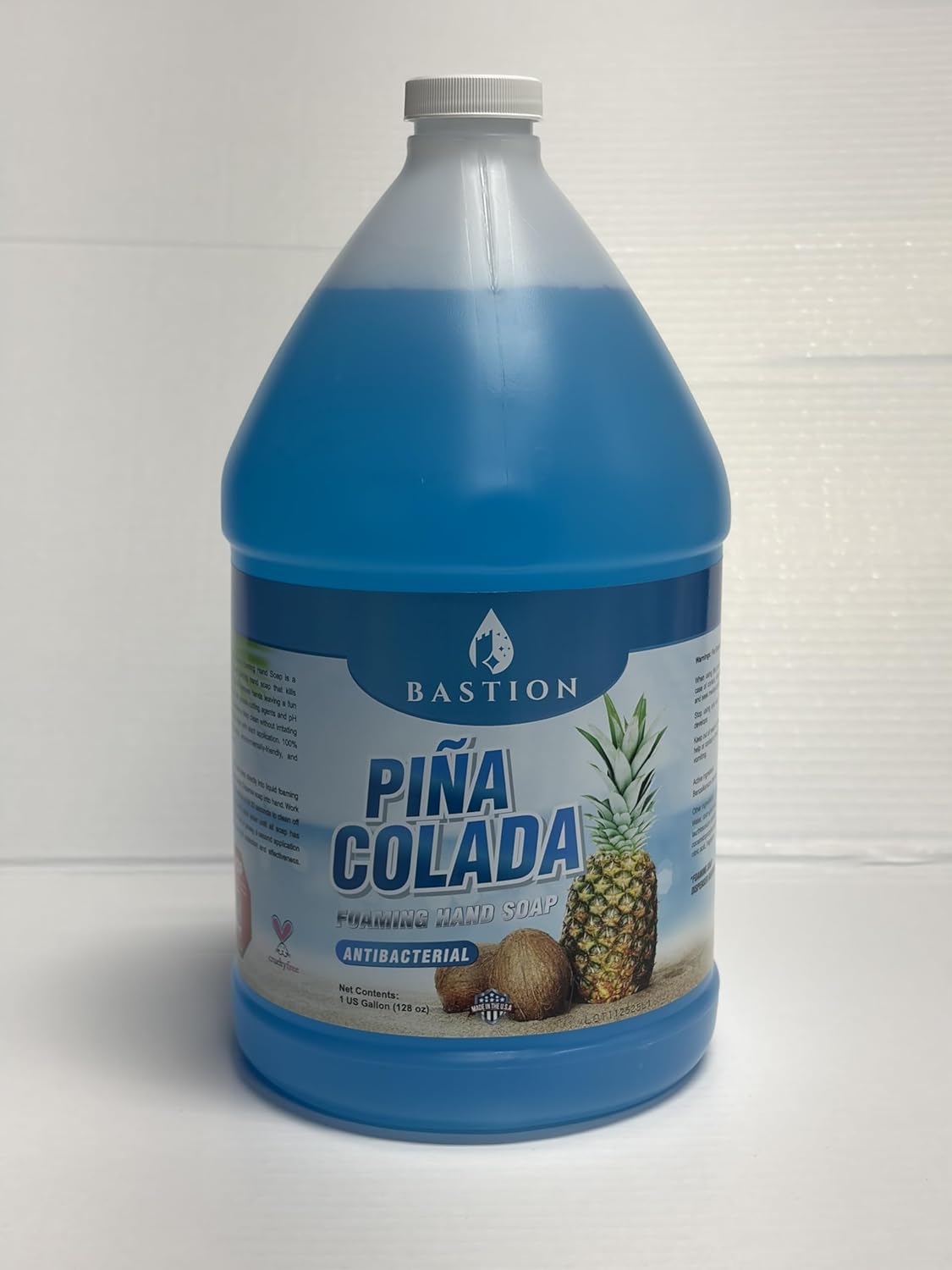 Bastion Antibacterial Hand Soap Refill - Pina Colada Scent, 1 Gallon | Moisturizing Bulk Hand Wash for Home & Office