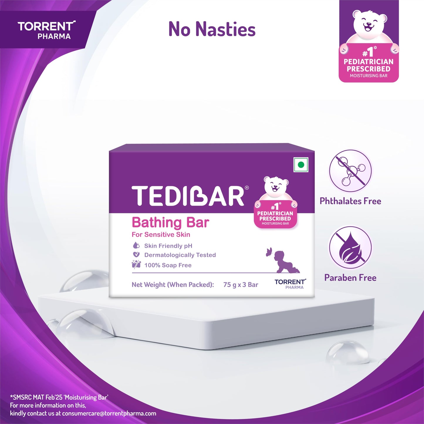 Tedibar Bathing bar (75 g x 3's)