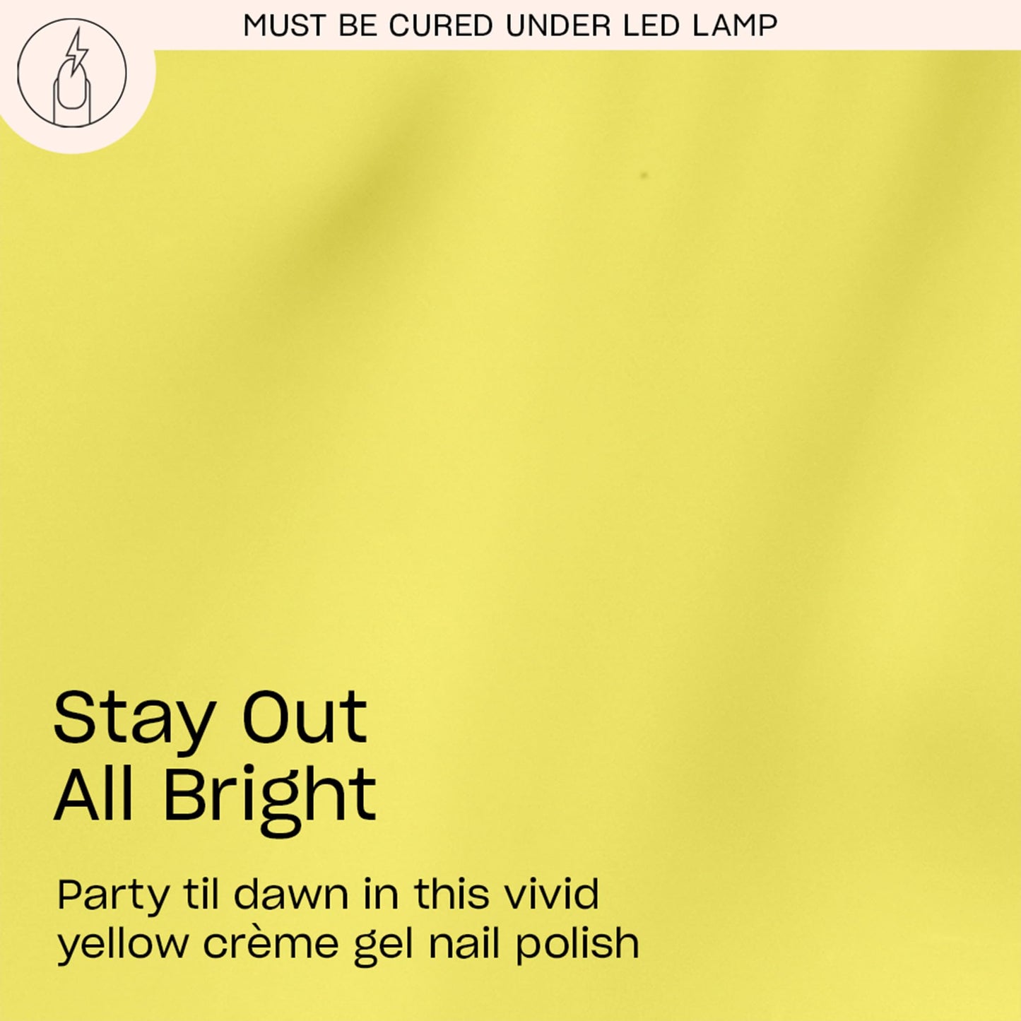 OPI GelColor Stay Out All Bright | Opaque Bright Vivid Yellow Crème LED Cure Gel Nail Polish | Salon-Quality Shine, Long-Lasting Wear | Vegan & HEMA Free | 0.5 Fl Oz