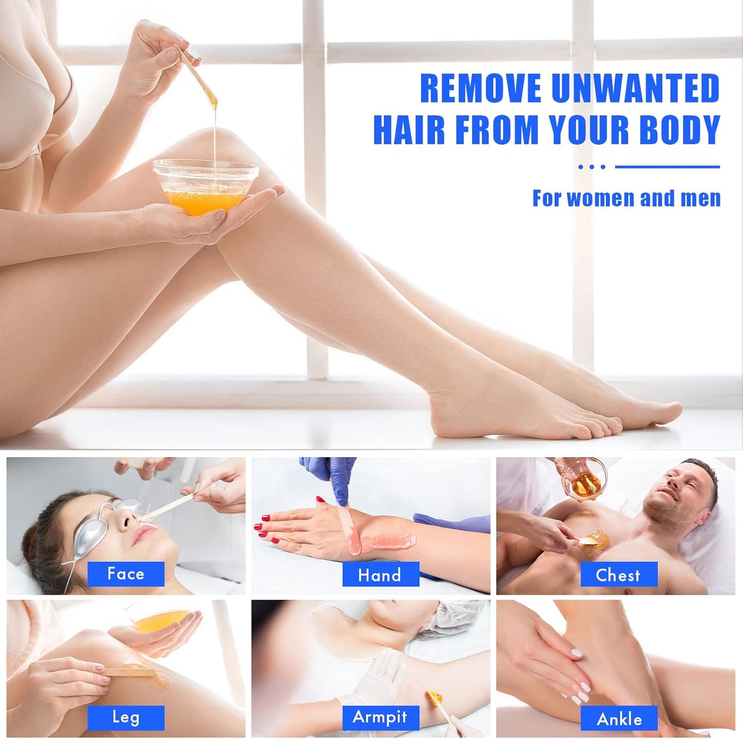 Portable Waxing Kit - Dual Pot Wax Warmer Machine for Smooth Hair Removal | Ideal for Home Use