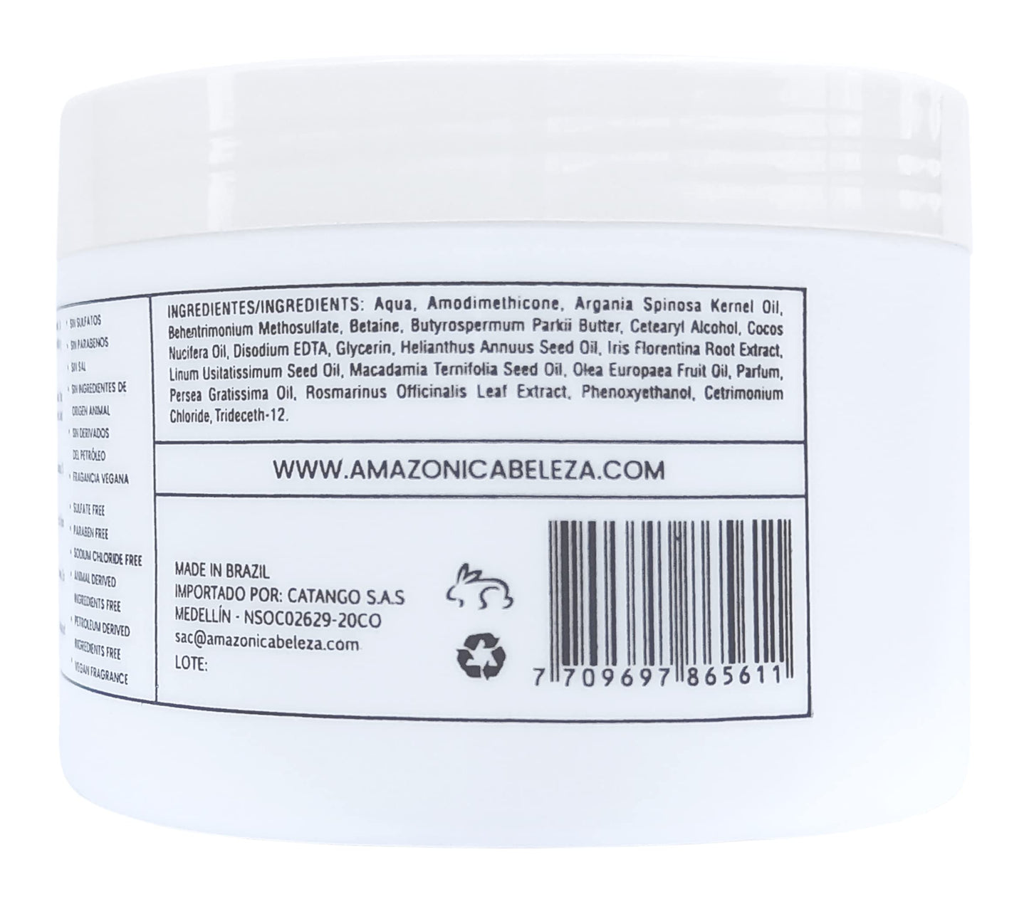AMAZÓNICA BELEZA AMABELLE Hair Mask Jolly Kids |Vegan | Moisturizes and Nourishes | For All Hair Types, Curly, Straight | Promotes Healthy Growth | Mascarilla para Niños |10 Oz
