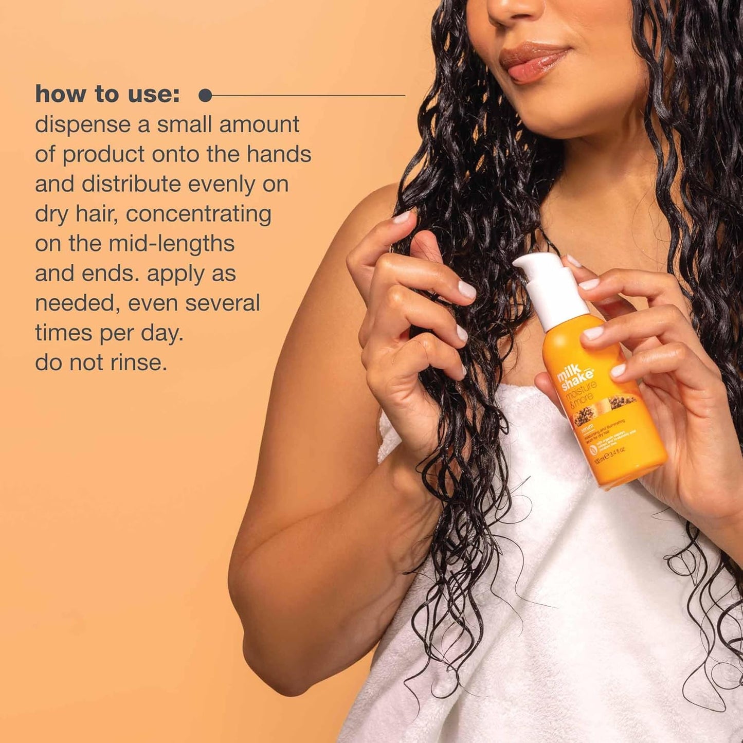 Moisture & More Serum - Hydrating Leave-In Treatment for Dry Hair | Milk Proteins & Hyaluronic Acid | 3.4 Fl Oz