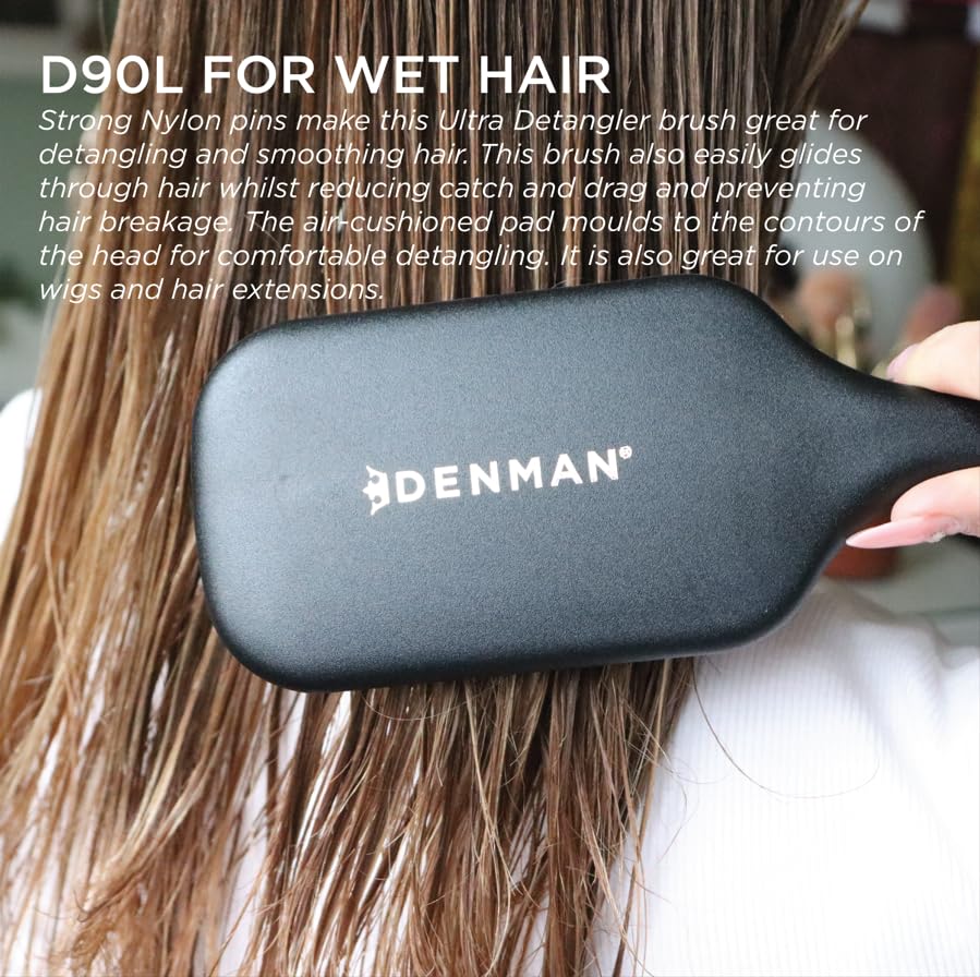 Denman D90L Tangle Tamer Ultra Brush - Effortless Detangling for All Hair Types