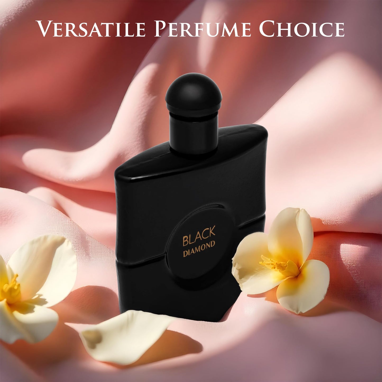 Black Diamond for Women Eau De Parfume- Top Notes of Pink Pepper & Orange Blossom - Base Scents of Warm Vanilla, Patchouli, Cashmere Wood & Cedar - Natural & Paraben Free - Elegant 100ml Bottle