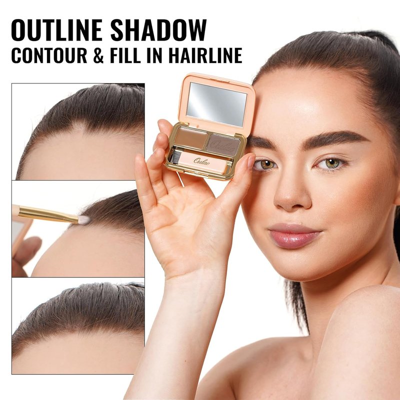 Waterproof Brown Eyebrow Powder Kit - Long-Lasting Pomade & Brush for Sparse Brows | 3.2 g/0.11 oz (Ginger)