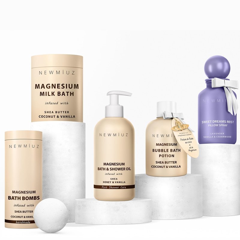 Magnesium Bubble Bath - Long Lasting Foaming Bubbles - Moisturizing - Shea Butter Coconut Vanilla - Relaxing Stress Relief - Calming Self Care Spa Gift for Birthday Christmas