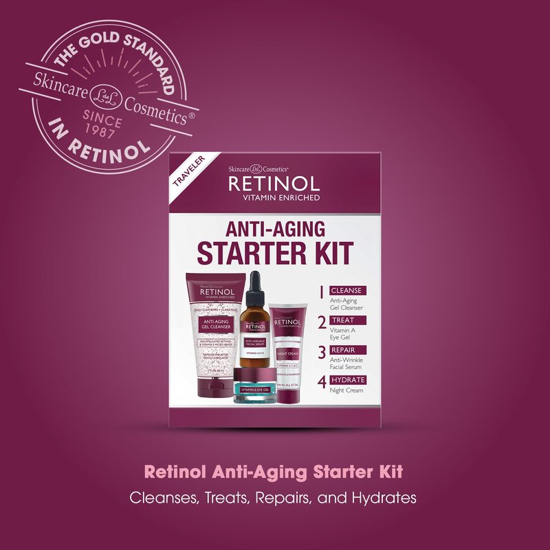 LIVAURA Retinol Anti-Aging Starter Kit – Facial Cleanser & Face Wash for Women, Skin Care Set with Anti Aging Serum, Daily Gentle Skin Cleanser for Oily, Combination & Acne Prone Skins, Facial Care