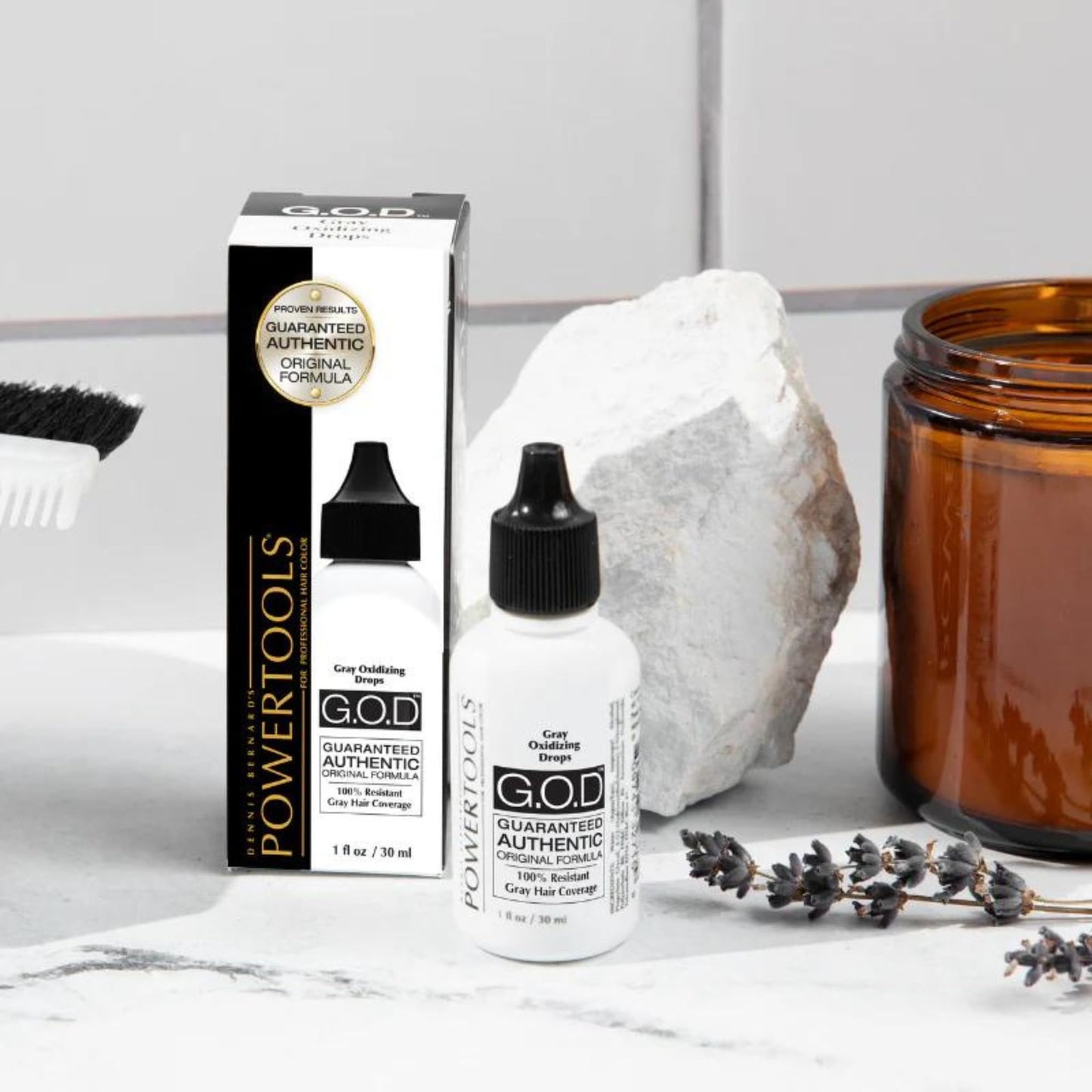 GOD, The Original Gray Oxidizing Drops | Guaranteed Authentic Original Formula l Mix Directly Into Formula For Guaranteed Grey Coverage (1 Fl Oz (Pack of 2))