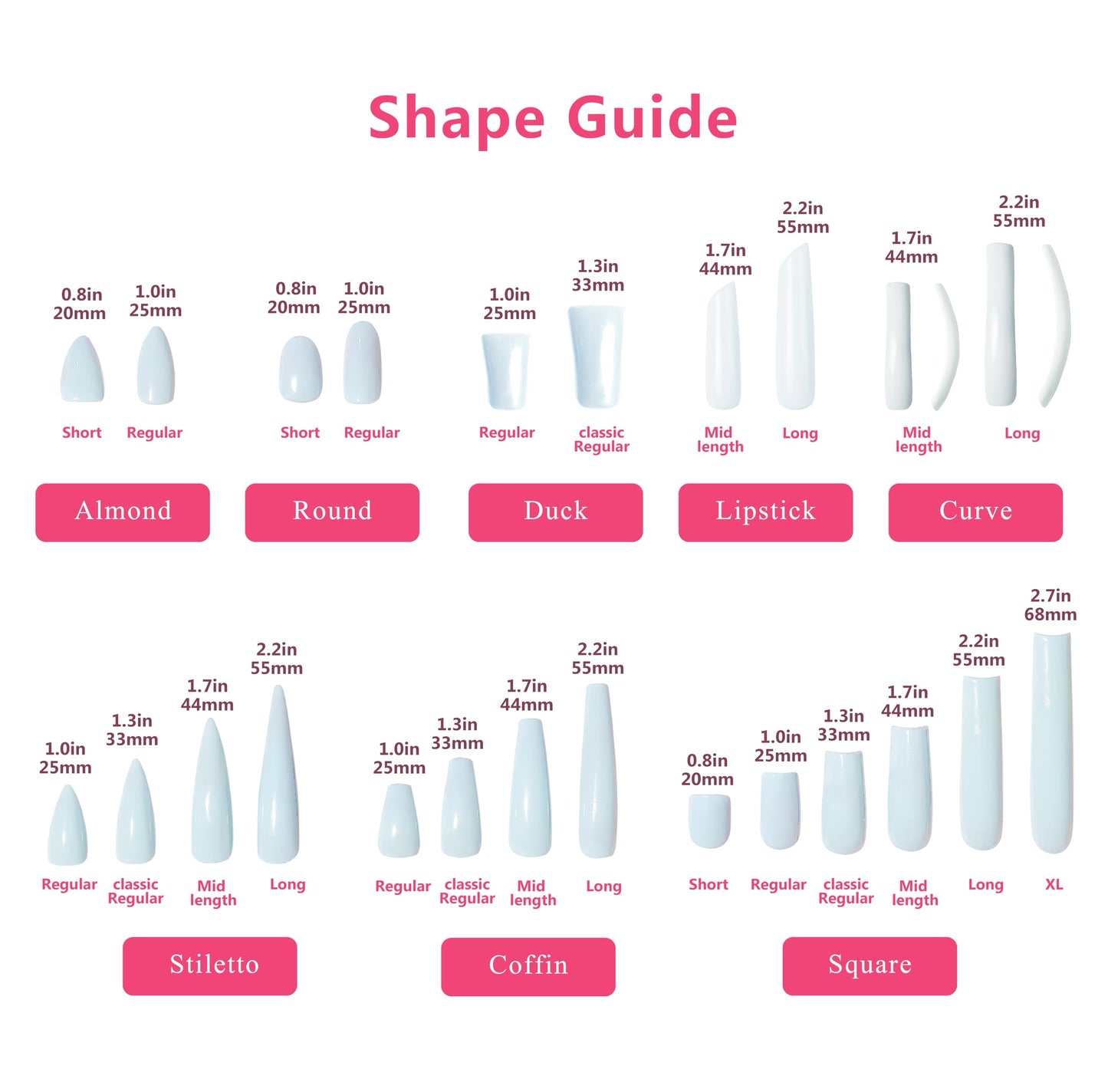 LOVFUL Press on Nails The White | Handmade with Full Covered Crystals | Reusable Full Cover Nails | Stiletto Classic Regular 1.3 in | H306-M