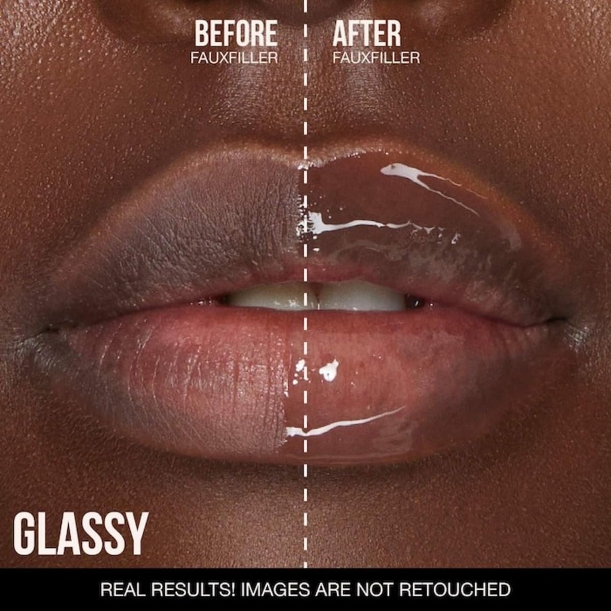 Huda Faux Filler Extra Shine Lip Gloss - Glassy (Clear) - .13 fl oz / 3.9 mL